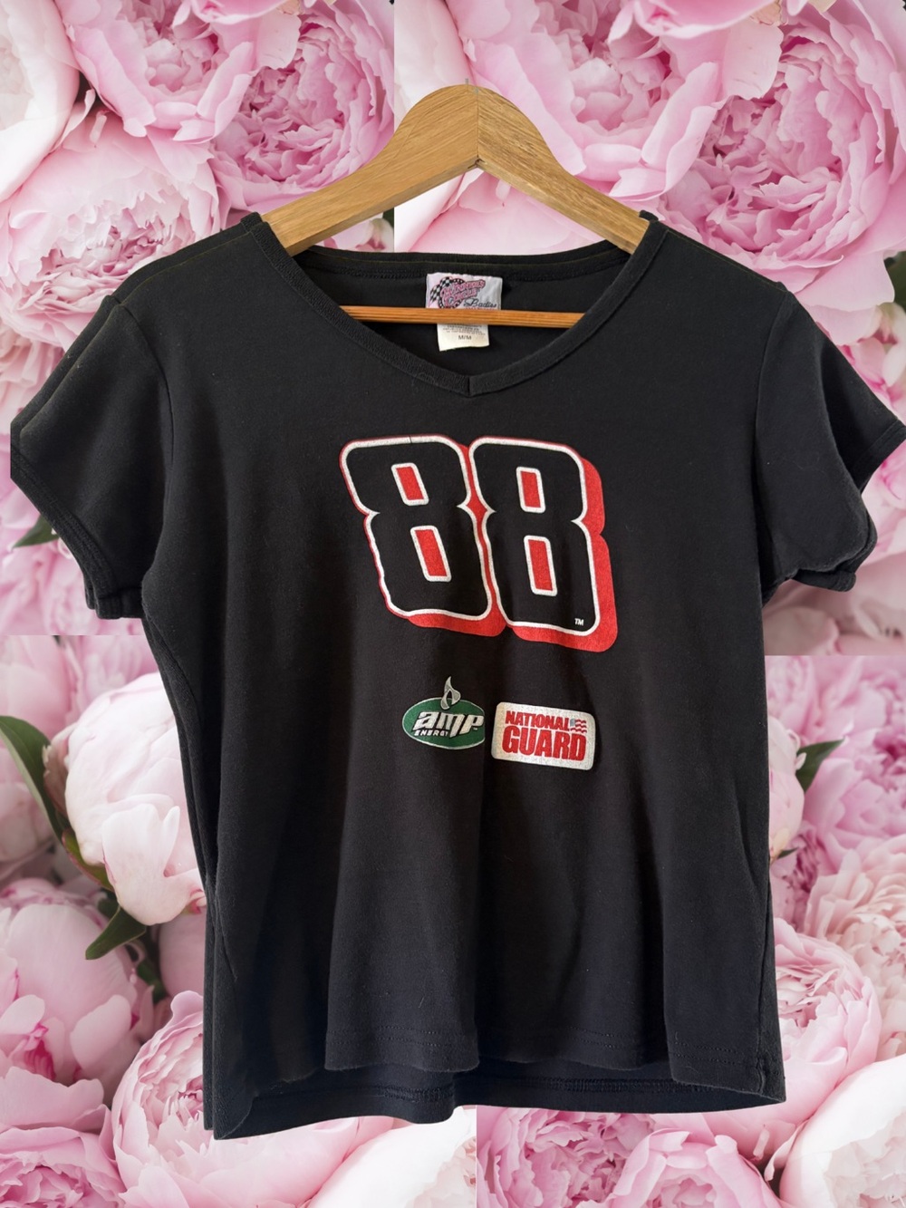 Dale Earnhardt Jr. #88 V-Neck Black T-Shirt